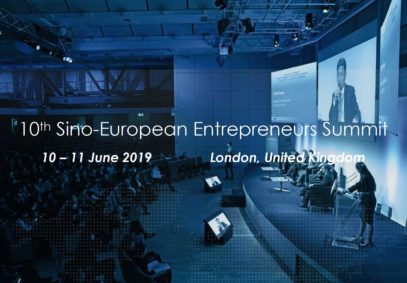 JUNE 10–11,  2019: 10th Sino-European Entrepreneurs Summit, London