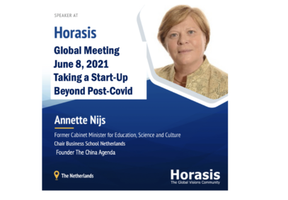 JUNE 8, 2021  HORASIS Global Meeting “Taking a Start-up Beyond Post-Covid”  chaired by Annette Nijs